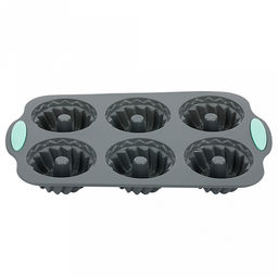 Форма для кексов "Linea Silicone", 6 ячеек, фигурная, силикон, "Regent" (Китай)
