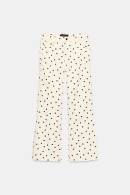 JEANS Z1975 MINI FLARE TIRO MEDIO LUNARES / Blanco roto - Zara фото 9