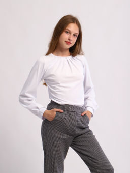 Лонгслив Амелия белый - Ладошки фото 8