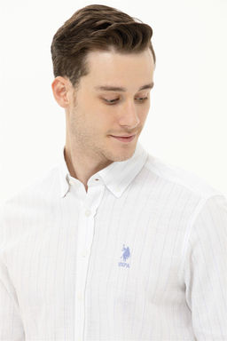 Мужская синяя рубашка с длинным рукавом - U.s. polo assn фото 9