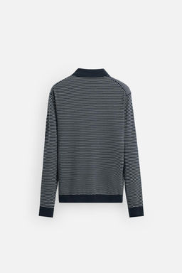 STRIPED KNIT POLO SHIRT - Zara фото 8