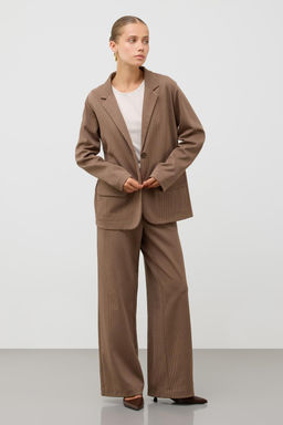 ЕВТ 4158/песочно-коричневый,гусиная лапка брюки жен