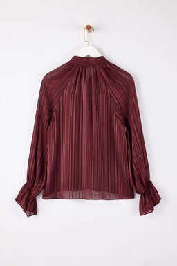 Koyu Bordo Fular Detayl? Gomlek TWOSS26GO00020 - Trendyolmilla фото 2