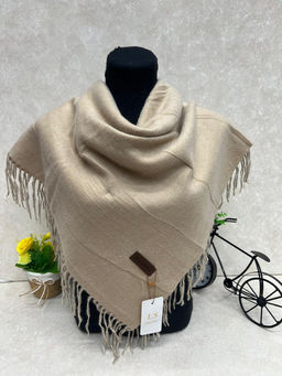 Платок из кашемира и шерсти, цвет светло серый