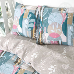 Постельное белье Ирвинг с простынью на резинке (поплин DE LUXE) Семейный/Пододеяльник: 2 шт. - 215*145; Простыня на резинке: 1 шт. - 200*180; Наволочка: 2 шт. - 70*70; DE LUXE с простынью на резинке