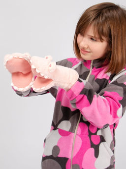 Варежки детские меховые Kim Lin