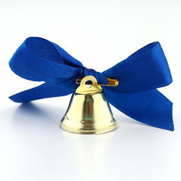 Цена за 10 шт. Колокольчик на булавке с бантом, синий, d = 2,6 см - Simaland фото 2