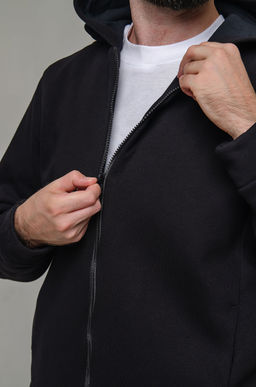 Арт. 69301 Толстовка мужская с начесом 50-58 (5 шт) Цвет:черный