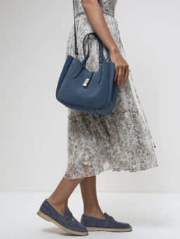 Замшевая сумка Sophie DBR 31059 синий туман  фото 7