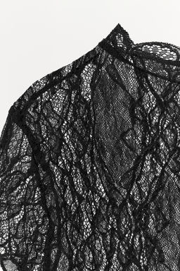 TOP CROP ENCAJE / Negro - Zara фото 4