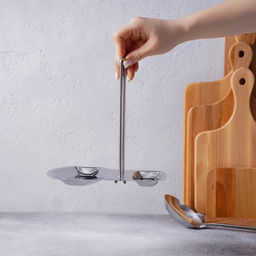 Подставка для крышки и ложки, 19.5×16 см, нержавеющая сталь