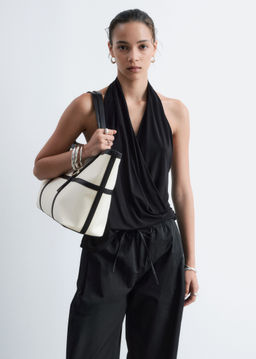 Top drapeado de cuello halter - H&m фото 2