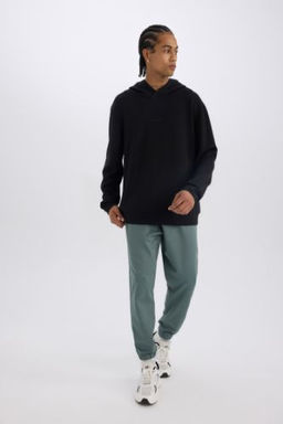 DeFactoFit Sporcu Jogger Esofman Alt? Standart Fit Basic Duz Cepli Beli Pacas? Lastikli