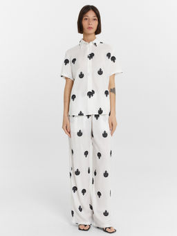 Комплект женский молочный с принтом