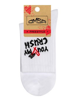 (Omsa) Free STYLE 611 нос.муж. с надписью CRUSH