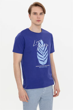 U. S. Polo Assn Мужская синяя футболка с круглым вырезом - U.s. polo assn фото 9