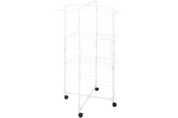 Сушилка 3-х уровневая 69*62,5*135 см Белая складная, на колесиках - Elan gallery фото 9