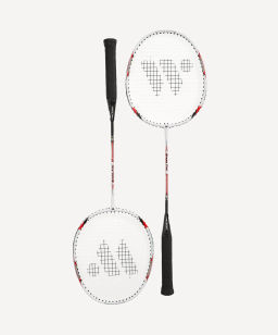 Набор для бадминтона Wish Steeltec 9 (2 ракетки), белый/красный  фото 2