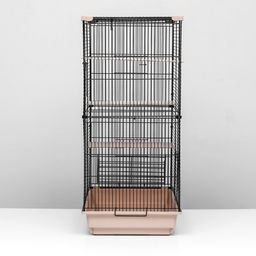 Клетка для шиншиллы Пижон №10, разборная, 58 х 40 х 88, бежевая  фото 2