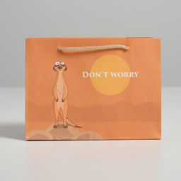 Цена за 2 шт. Пакет подарочный, упаковка, Don not worry, 14.5×19.5×8.5 см