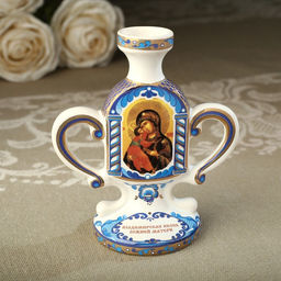 Подсвечник Киот Владимирская, гжель