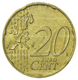 Монета 20 евроцентов 2002 года F Германия