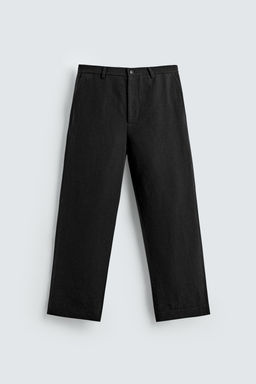 COTTON/LINEN SUIT TROUSERS - Zara фото 7