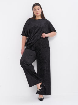 Бархатный костюм KO42911BLK01