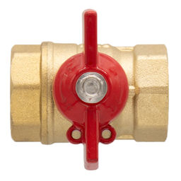 Кран шаровый для воды 3/4" г-г (латунь), бабочка
