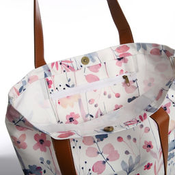 Сумка-шопер без застёжки, из текстиля, цвет белый - Simaland фото 3