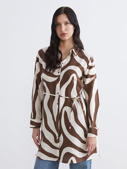 Desenli Ku?akl? Kad?n G?mlek Tunik