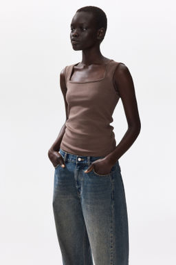 Top de canal? con escote cuadrado - H&m фото 4