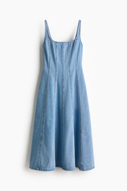 Vestido denim midi