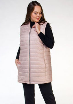 Удлиненный стеганый жилет на подкладке