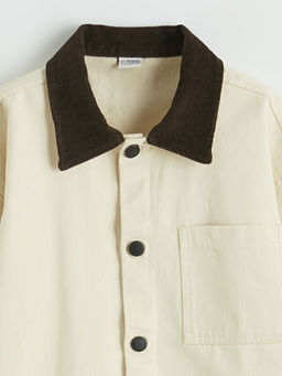 Kadife Yaka Erkek ?ocuk G?mlek Ceket