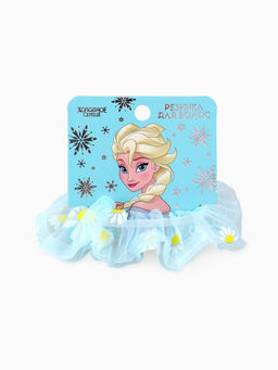 Цена за 2 шт. Резинка для волос «Ромашка» голубая, Холодное сердце