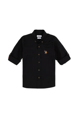 Рубашка U.s. Polo Assn для мальчика черная хлопок  фото 5