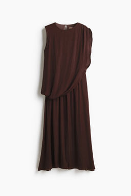 Vestido drapeado de sat?n