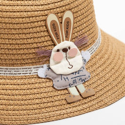 Шляпа для девочки MINAKU «Зайка», коричневая, размер 52 (3-5 лет)