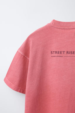 T-SHIRT AND BERMUDA SHORTS SET WITH SLOGAN - Zara фото 8