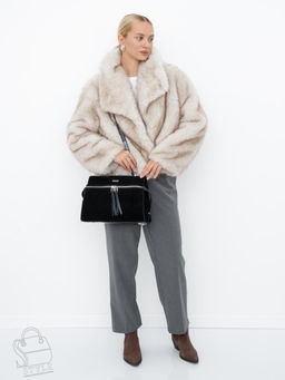 Сумка женская кожаная 9675MSS black Velina Fabbiano-Safenta в Новосибирске