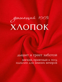 Комплект новогодняя пижама из 100% хлопка