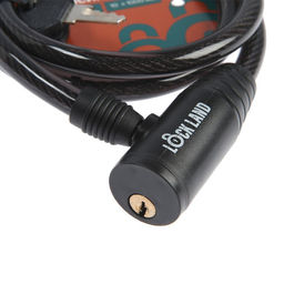 Замок навесной велосипедный LOCKLAND, 10 x 1000 мм, английский ключ с пластиковой ручкой  фото 3