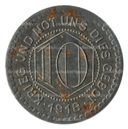 10 пфеннигов 1918 года Германия  Нотгельд (Кальв)