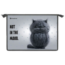 Папка для тетрадей 1 отделение А4 Schoolformat НЕ В ДУХЕ серая, молния, пластик, полиэстер...