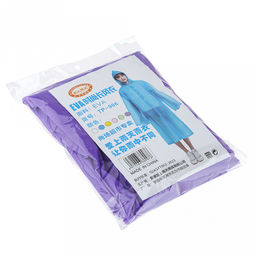 Дождевик-плащ 63х117см, на кнопках, EVA, цвета в ассортименте: голубой; фиолетовый, в п/эт пакете (Китай)