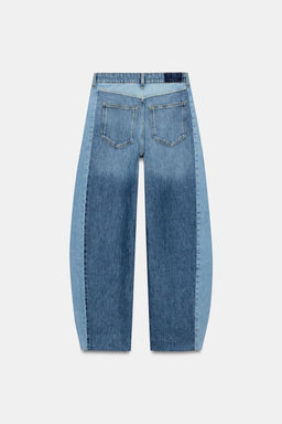 JEANS Z1975 BARREL TIRO MEDIO COMBINADO / Azul medio - Zara фото 7