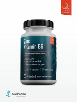 ZN + B6 "Комплекс для увеличения мужских гормонов",раст.капс,120 шт. по 0,5 г