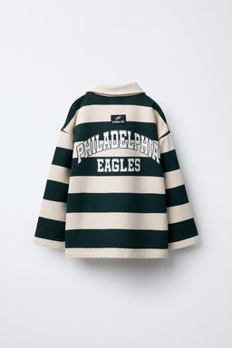 PHILADELPHIA EAGLES  NFL STRIPED POLO SWEATSHIRT - Zara фото 3