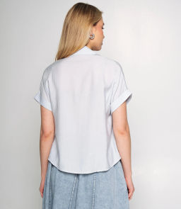 Рубашка #КТ807 (5), серо-голубой - Dommod фото 3